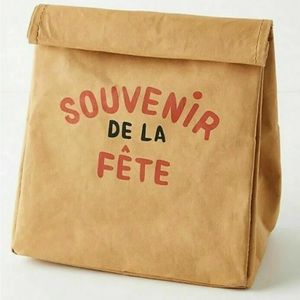 CLARE V. for Anthropologie SOUVENIR DE LA FETE Paper Lunch Bag
